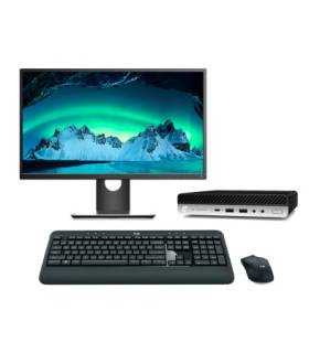 HP EliteDesk 800 G4 Mini PC Core i5 8500T 2.1 GHz | LCD | 16GB | 256 NVMe | TEC. Y RATON INALÁM. | WIN 11 PRO | DP