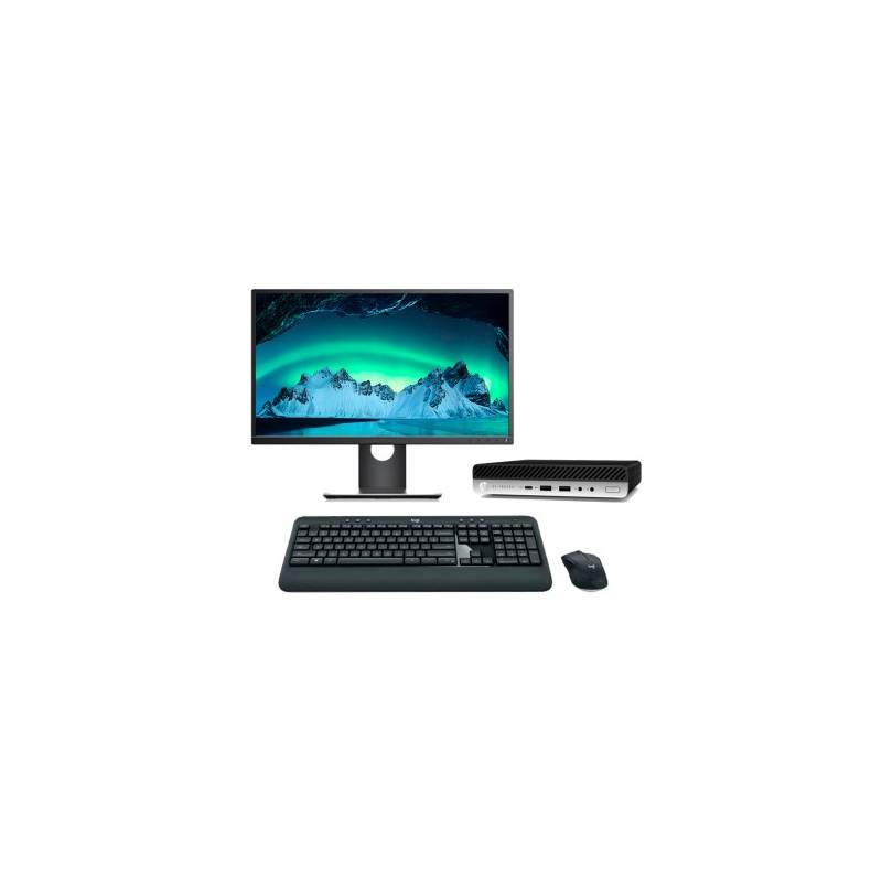 HP EliteDesk 800 G4 Mini PC Core i5 8500T 2.1 GHz | LCD | 16GB | 256 NVMe | TEC. Y RATON INAL&Aacute;M. | WIN 11 PRO | DP