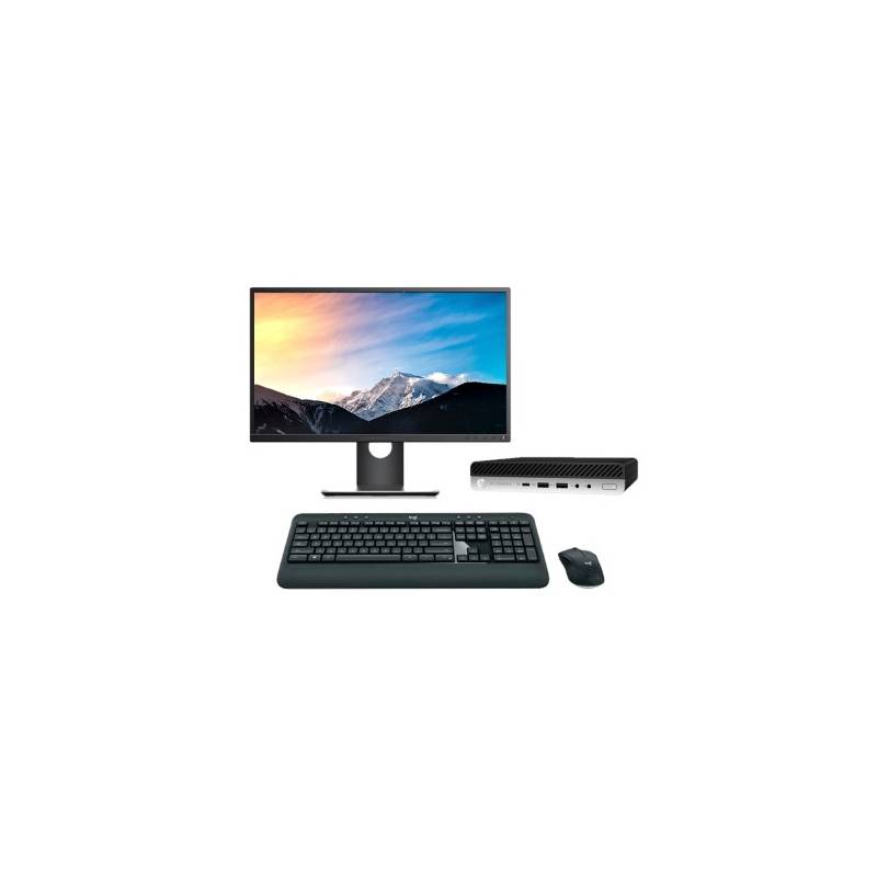 HP EliteDesk 800 G3 Mini + Monitor | i5-7500T 16GB 240GB SSD W10