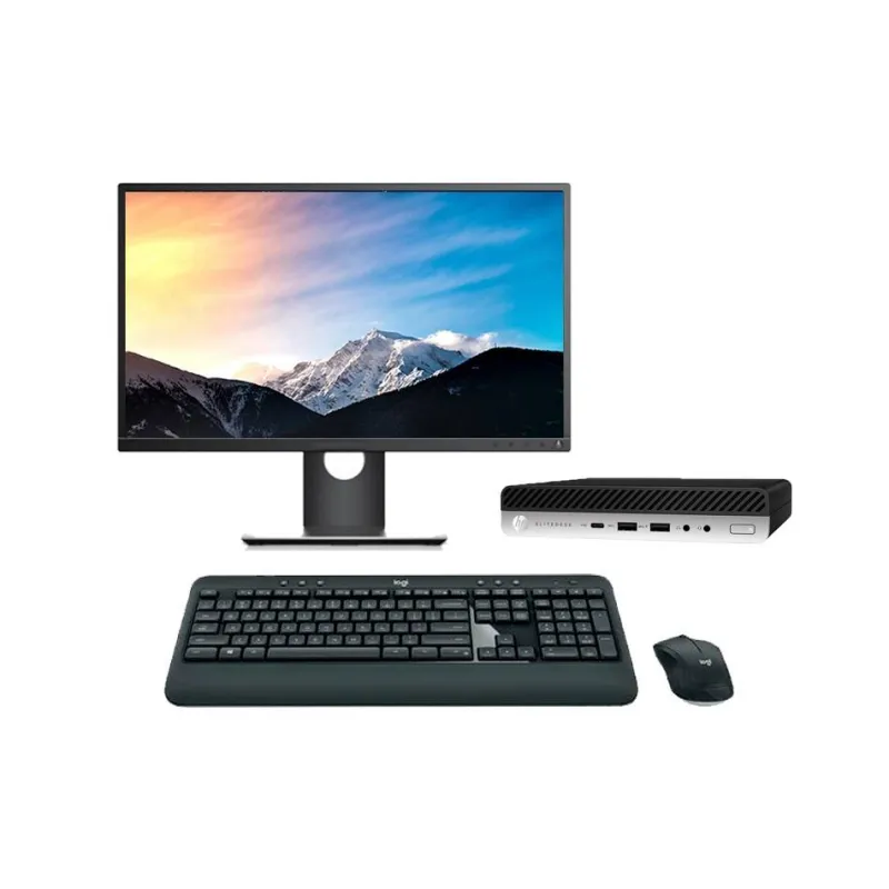 HP EliteDesk 800 G3 Mini + Monitor | i5-7500T 16GB 240GB SSD W10