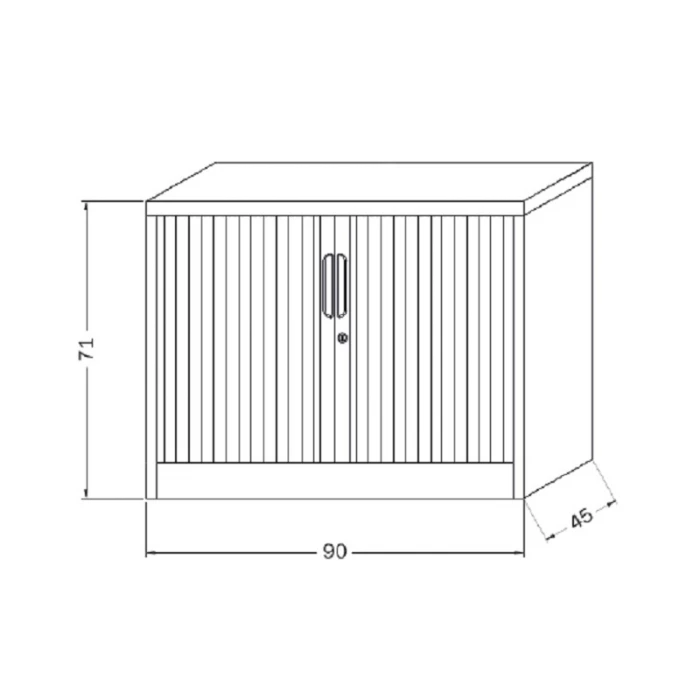 Armario Metálico bajo Austin puertas de persiana de Euromof. vista 6