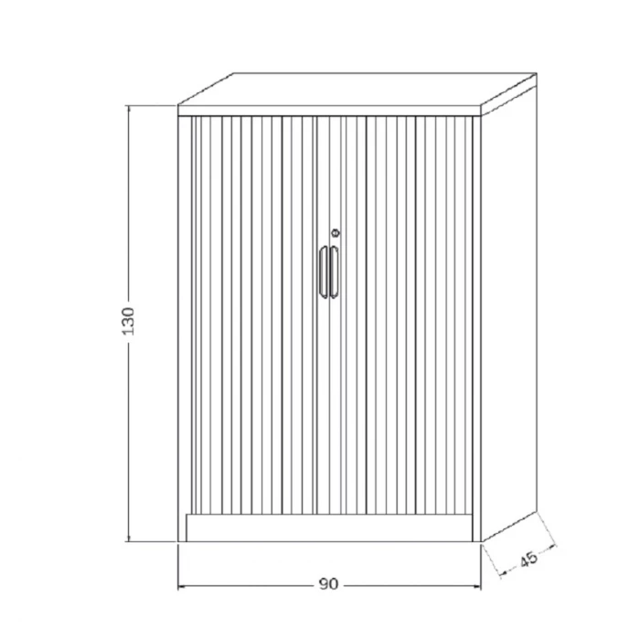 Armario Metálico Medio Austin puertas de persiana de Euromof. vista 5