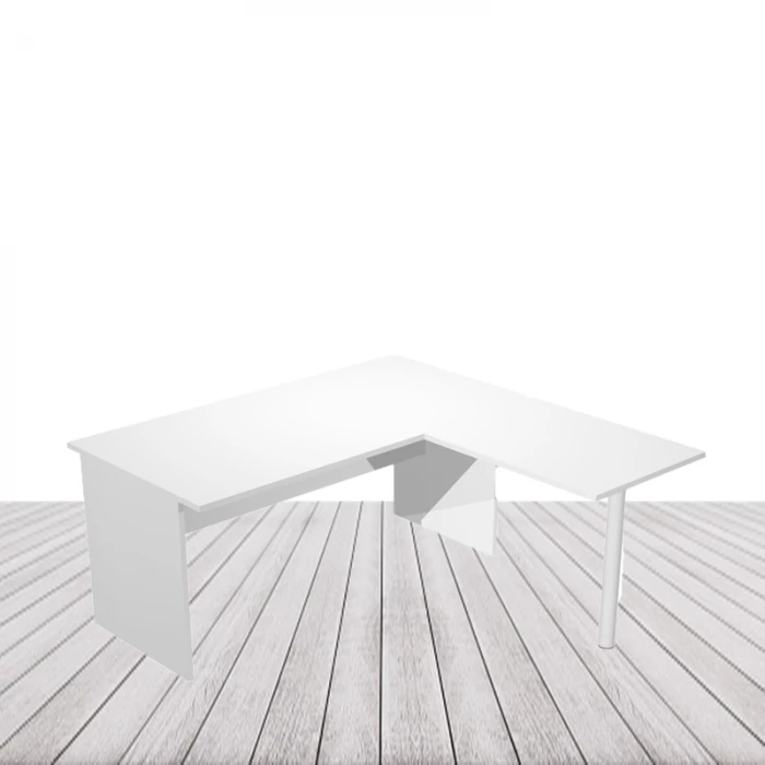 Mesa en L Modelo Presto pata panel de Artexport. vista 3