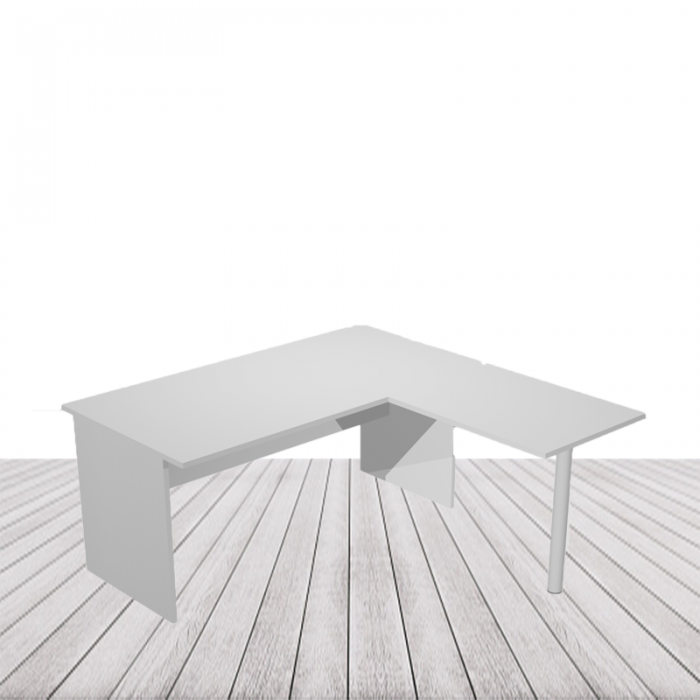 Mesa en L Modelo Presto pata panel de Artexport. vista 4