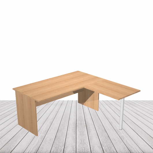 Mesa en L Modelo Presto pata panel de Artexport. vista 5