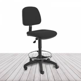 Taburete UNISIT Mod. EOE4 Tapizado en tela Negra. vista 2