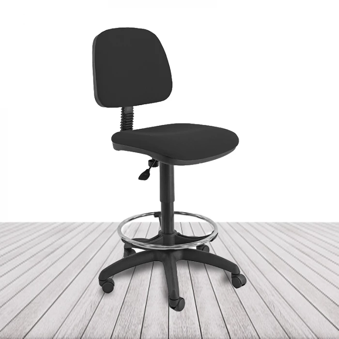 Taburete UNISIT Mod. EOE4 Tapizado en tela Negra. vista 2