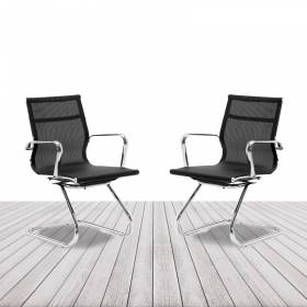 Silla confidente BERLÍN de EUROMOF. Respaldo malla vista 2