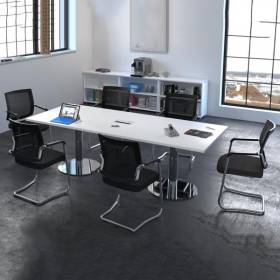 Mesa de Reuniones Rectangular de EUROMOF. Base de Peanas vista 2