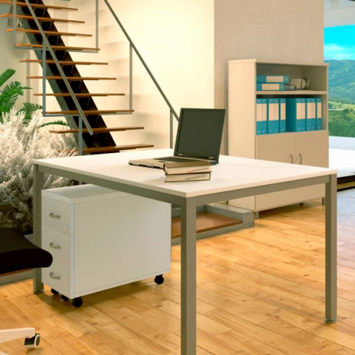 Mesa Euro 5100 de Euromof Fondo 80. Varios acabados. vista 2