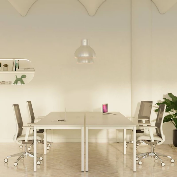 Mesa Euro 5100 de Euromof Fondo 80. Varios acabados. vista 5