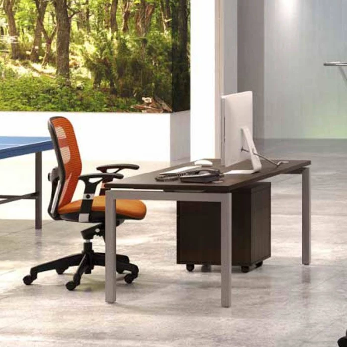 Mesa Euro 5000 de Euromof Fondo 60 con Estructura Metálica. Varios acabados. vista 3