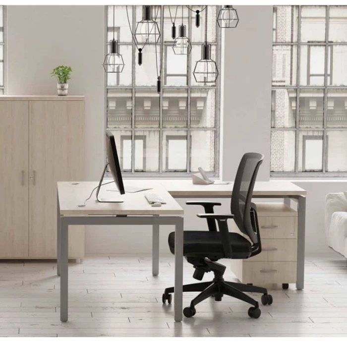 Mesa Euro 5000 de Euromof Fondo 60 con Estructura Metálica. Varios acabados. vista 5