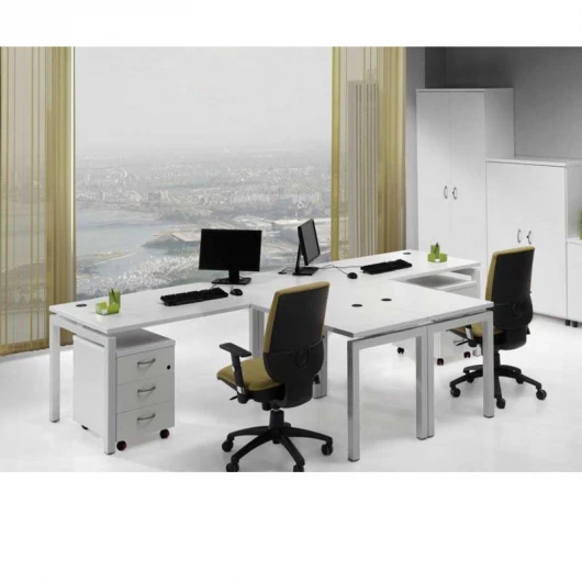 Mesa Euro 5000 de Euromof Fondo 60 con Estructura Metálica. Varios acabados. vista 6