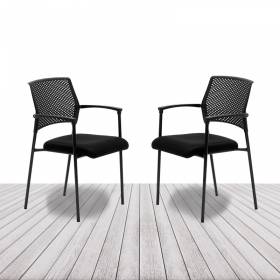 Silla Confidente MANILA de EUROMOF. Estructura Negra o Blanca vista 2