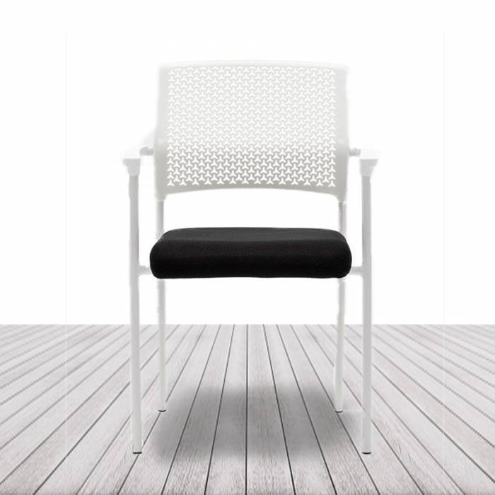 Silla Confidente MANILA de EUROMOF. Estructura Negra o Blanca vista 7