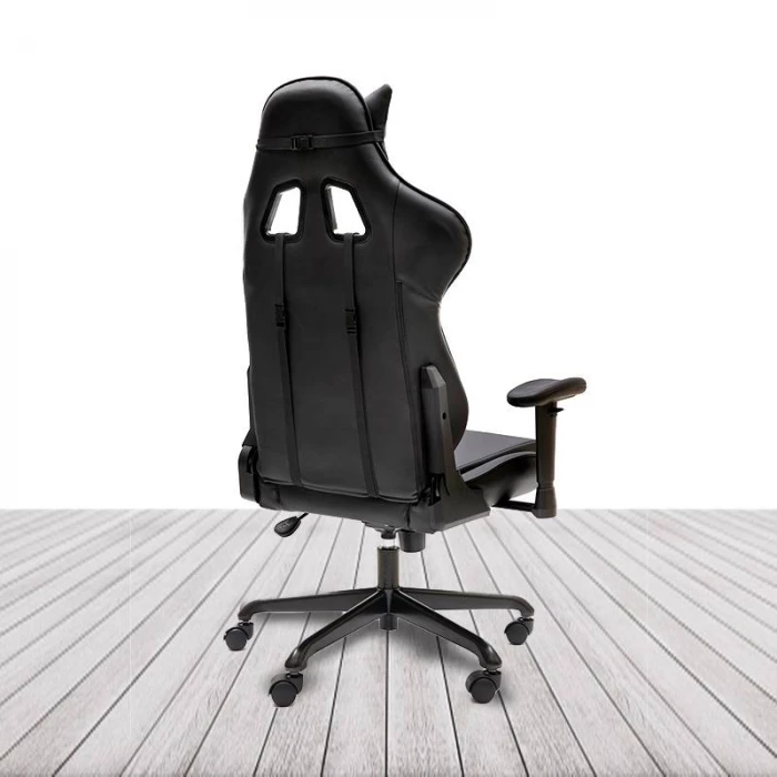 Silla Gaming MAGNUM de EUROMOF. Ecopiel negra. vista 5