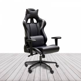 Silla Gaming MAGNUM de EUROMOF. Ecopiel negra. vista 2