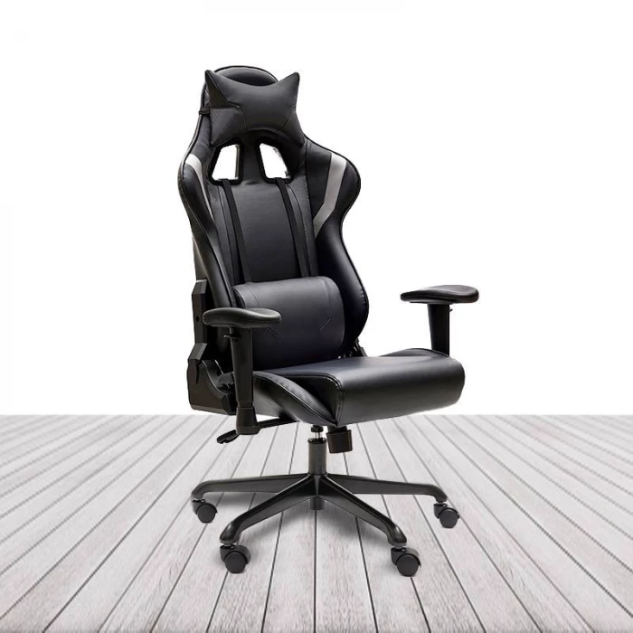 Silla Gaming MAGNUM de EUROMOF. Ecopiel negra. vista 2