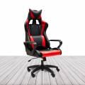 Silla Gaming ARCADE de EUROMOF. Tapizada en Ecopiel Negro y Rojo