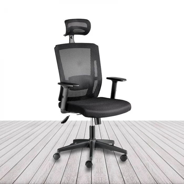 Silla Operativa SOFIA de EUROMOF. Cabecero regulable color Negro vista 2