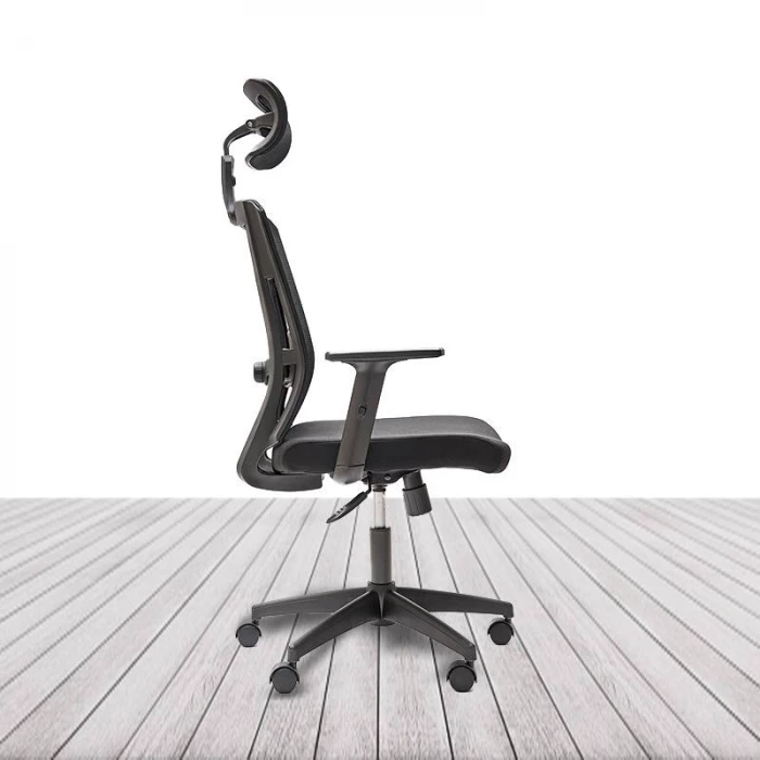 Silla Operativa SOFIA de EUROMOF. Cabecero regulable color Negro vista 4