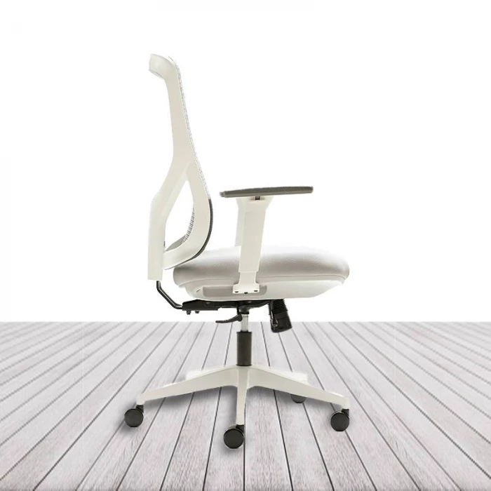 Silla Operativa NANTES de EUROMOF. Color Blanco y Gris. vista 4