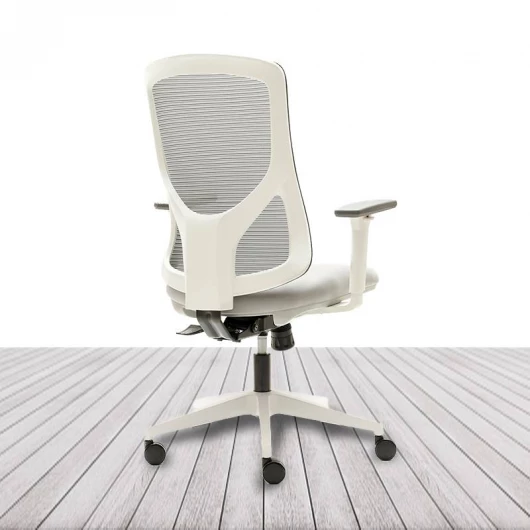 Silla Operativa NANTES de EUROMOF. Color Blanco y Gris. vista 5