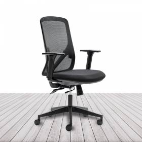 Silla Operativa LYON de EUROMOF. Color Negro. vista 2