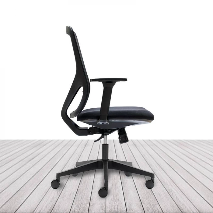 Silla Operativa LYON de EUROMOF. Color Negro. vista 4