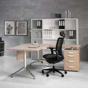 Mesa de Despacho SHARP de HERPESA. Ala con cajonera opcional vista 2