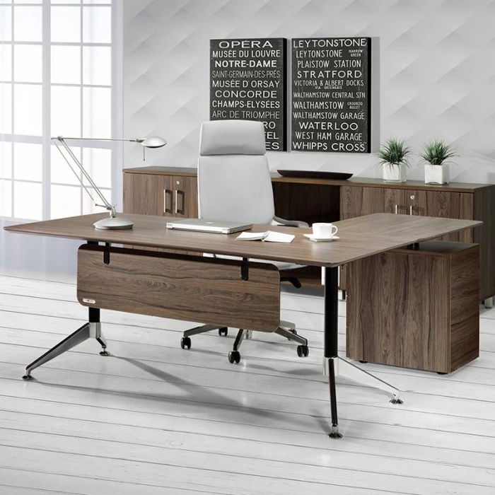 Mesa de Despacho SHARP de HERPESA. Ala con cajonera opcional vista 3