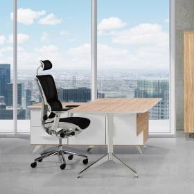 Mesa de Despacho SHARP de HERPESA con mueble Auxiliar. vista 2