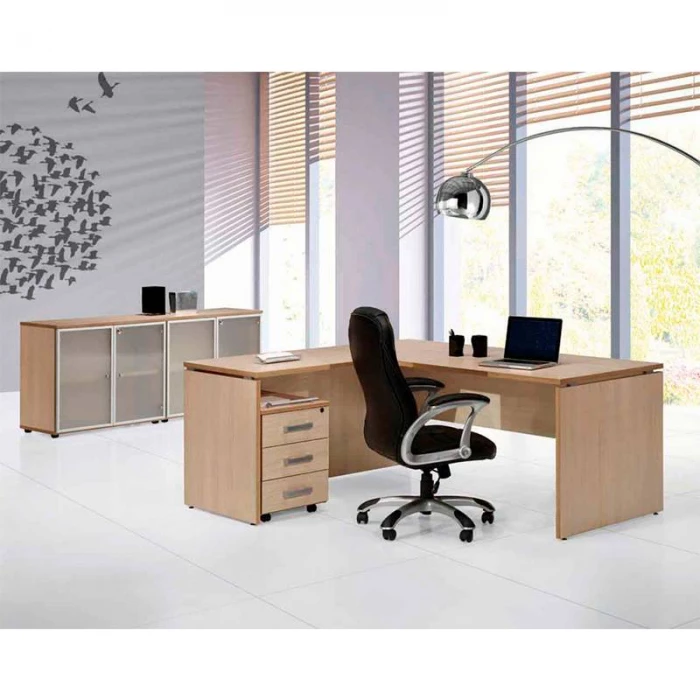 Mesa Compacta H2 de HERPESA. Forma de L vista 3