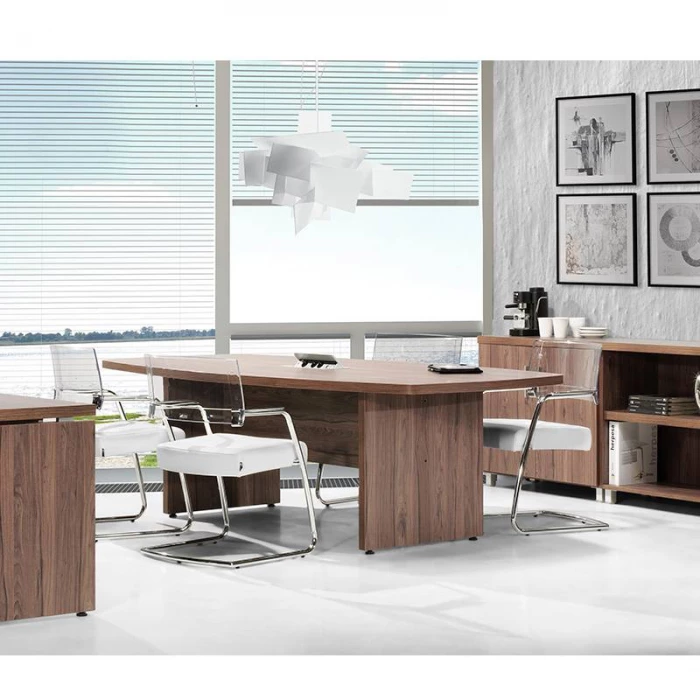 Mesa de Reuniones Ovalada de HERPESA. Base en H vista 2