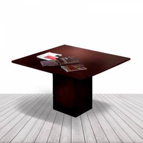 Mesa de Reuniones Cuadrada de HERPESA. Base de Cubo vista 2