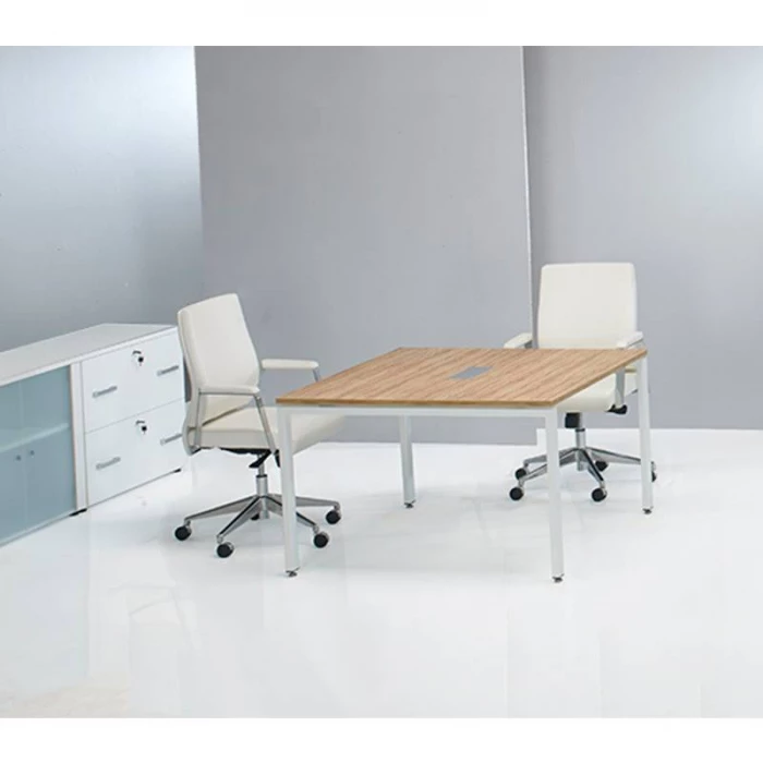 Mesa de Reuniones Cuadrada de HERPESA. Estructura metálica vista 2