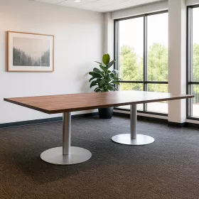 Mesa de Reuniones Rectangular de HERPESA. Base de Peanas vista 2