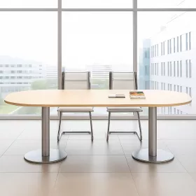 Mesa de Reuniones Ovalada de HERPESA. Base de Peanas vista 2