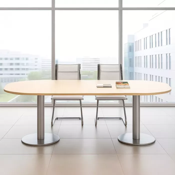 Mesa de Reuniones Ovalada de HERPESA. Base de Peanas vista 2