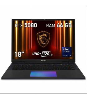 MSI Titan 18HX-AI-245ES U9 64GB 2TB 5080 W11H 18"