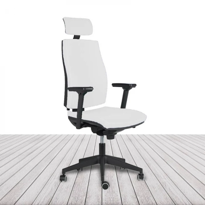 Silla Cronos de Vincolo con cabecero, brazos y estructura en color negro. vista 13