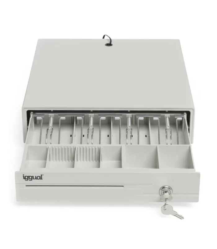 iggual Cajón portamonedas IRON-10W 38cm 4+6 blanco