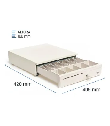 iggual Cajón portamonedas IRON-30W 42cm 5+5 blanco