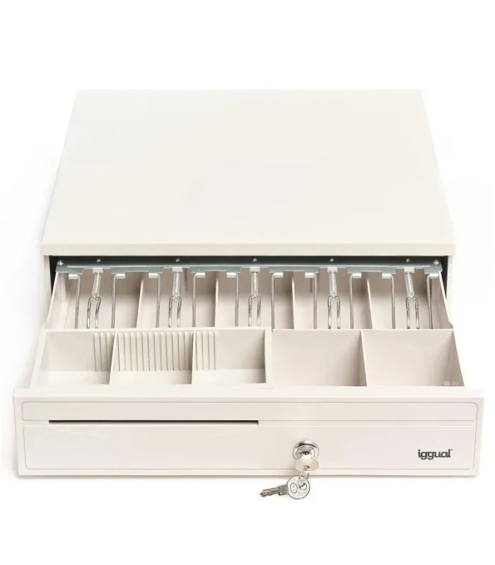 iggual Cajón portamonedas IRON-30W 42cm 5+5 blanco