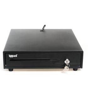 iggual Cajón Portamonedas IRON-10 38cm 4+6 negro