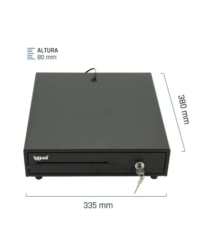 iggual Cajón Portamonedas IRON-10 38cm 4+6 negro