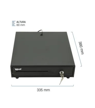 iggual Cajón Portamonedas IRON-10 38cm 4+6 negro