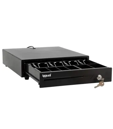 iggual Cajón Portamonedas IRON-10 38cm 4+6 negro