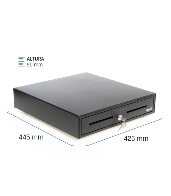 iggual Cajón Portamonedas IRON-70 44,5cm 5+8 negro